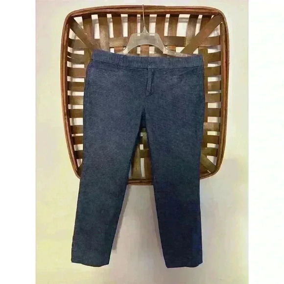 Banana Republic Women's Sloan Cropped Pants Blue Size 6 Petites - Picture 1 of 8